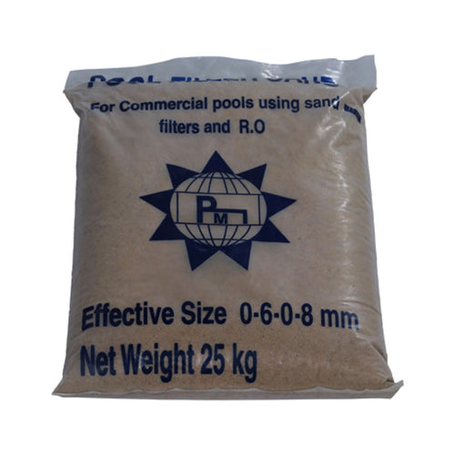 Waterstar pool filter silica sand bag, product photo on white background