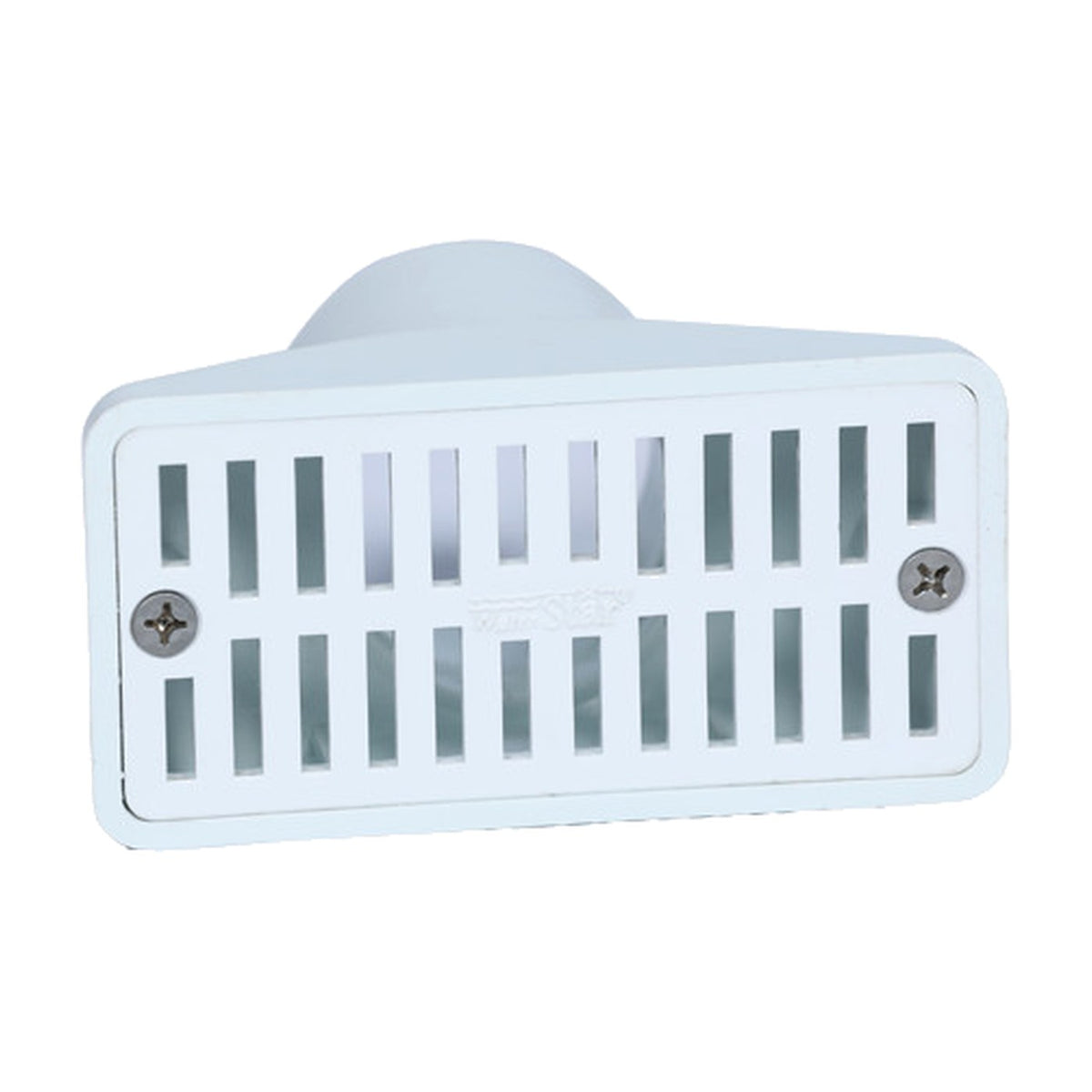 Waterstar overflow gutter drain, product photo on white background