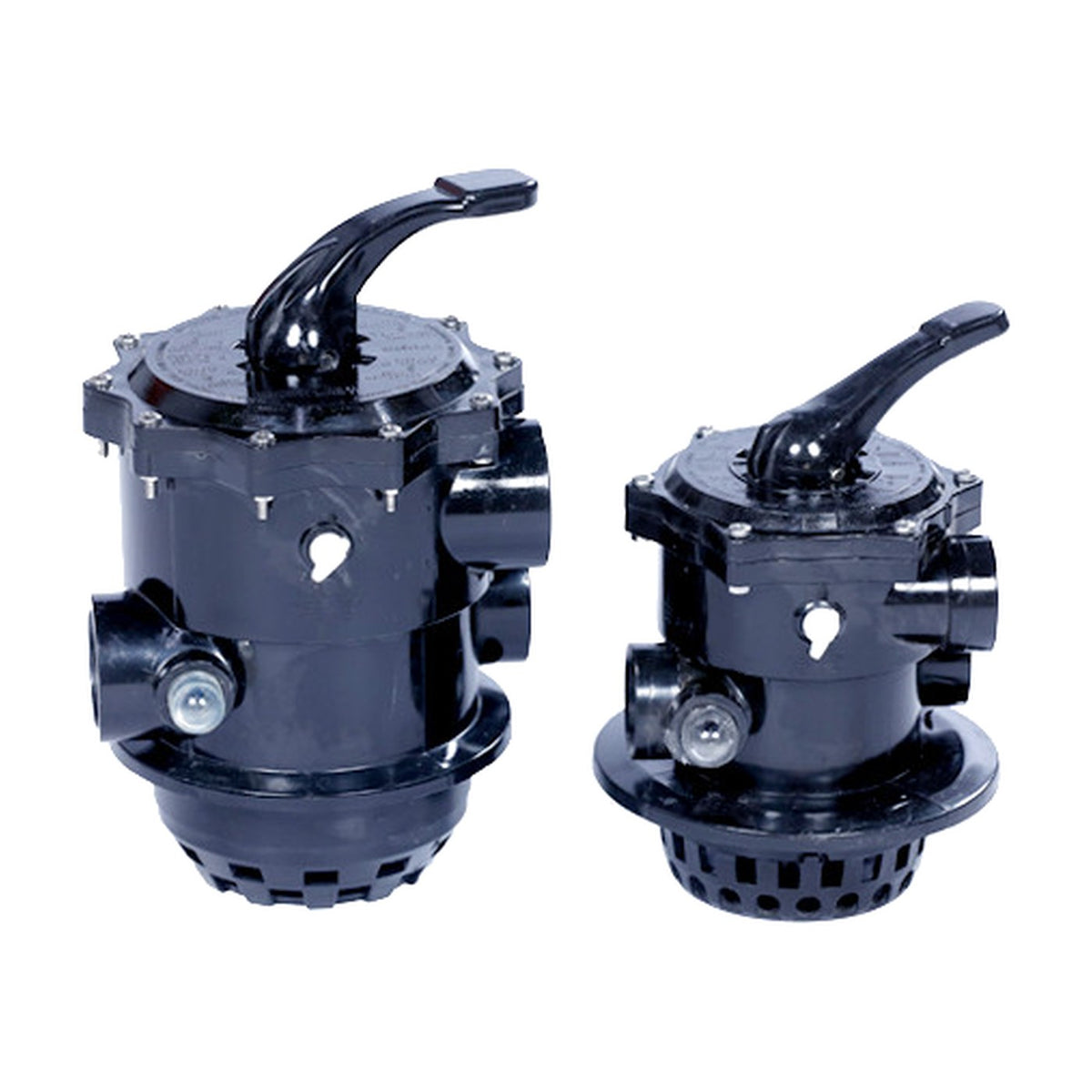 Waterstar 6-way multiport valve for sand filters, Top Mount, product photo on white background