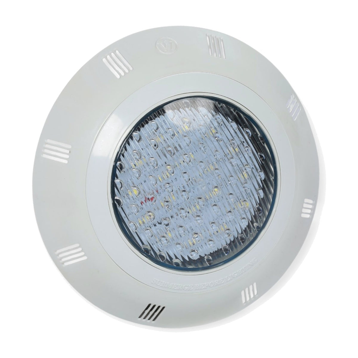 Waterstar nicheless LED underwater pool light, product photo on white background