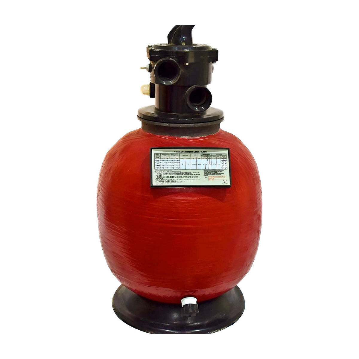 Waterstar top-mount pool sand filter with multiport valve, product photo on white background